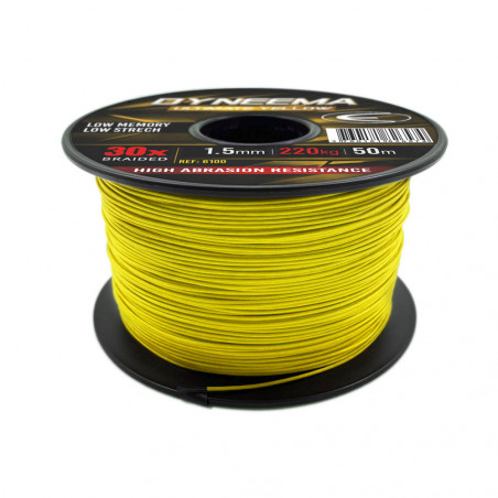 Dyneema ultimate - amarillo 1,5mm - 50mt (220 DaN)