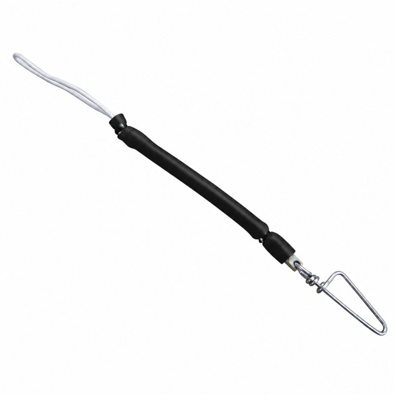 Elastic Shock Absorber with Stainless-Steel Clip - Black