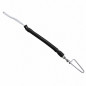 Elastic Shock Absorber with Stainless-Steel Clip - Black